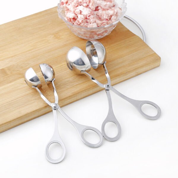 Meatball Maker Tool Clip Fish Meat Rice Ball Making Mold Tools Stainless Steel Meat Baller Tongs Kitchen Gadgets – Image 2