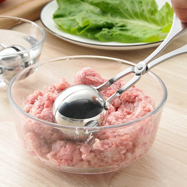 Meatball Maker Tool Clip Fish Meat Rice Ball Making Mold Tools Stainless Steel Meat Baller Tongs Kitchen Gadgets – Image 5